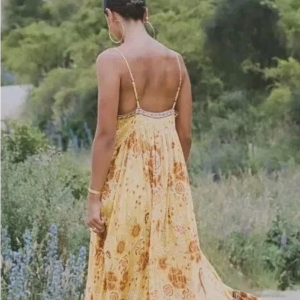 Spell Golden Backless Maxi Dress - Picture 6 of 8